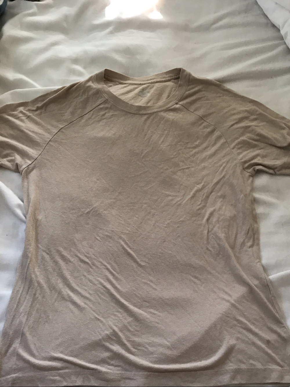 Alo Men's Basic Crew Neck T-Shirt in Light Beige